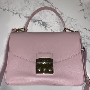 Furla Baby Pink handbag w/ shoulder strap